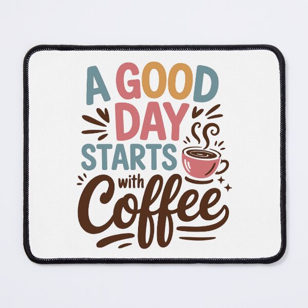 Item preview, A Good Day Starts With Coffee — Retro Lettering designed and sold by QuietBloom80.