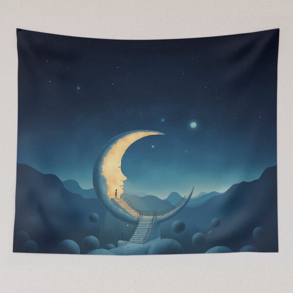 Item preview, The Moon Whisper – Surreal Dream Art designed and sold by Whimsical Hug.