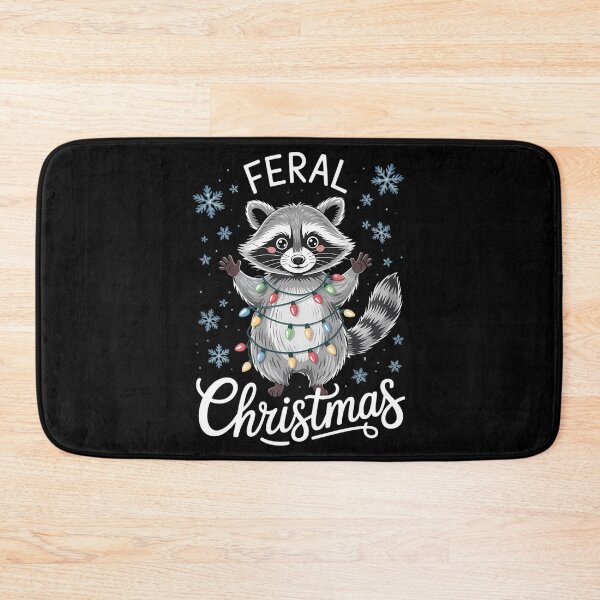 Item preview, Feral Christmas Funny Raccoon Xmas lights Holiday designed and sold by Turbotine.