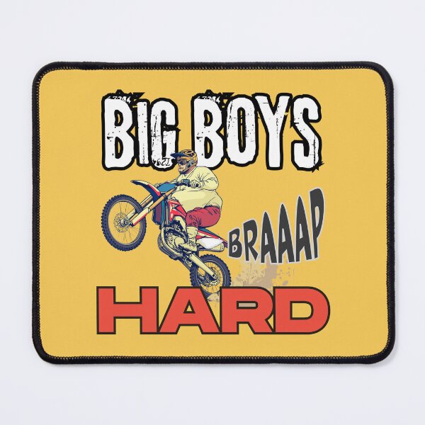 Item preview, Big Boys BRAAAP hard, heavy-set motocross rider designed and sold by kiwioffcuts.