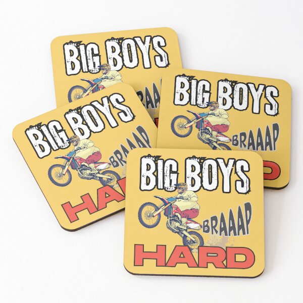 Item preview, Big Boys BRAAAP hard, heavy-set motocross rider designed and sold by kiwioffcuts.