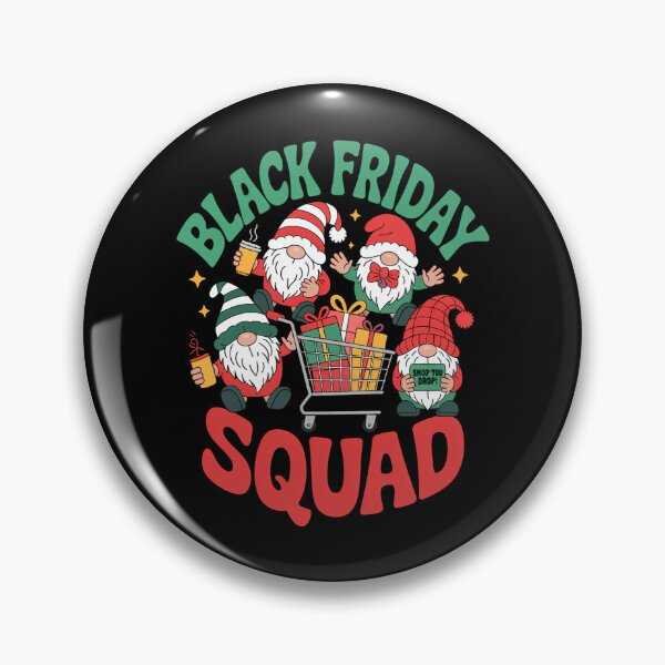Item preview, Friday Shopping Squad Black Family Christmas Gnomies designed and sold by Turbotine.