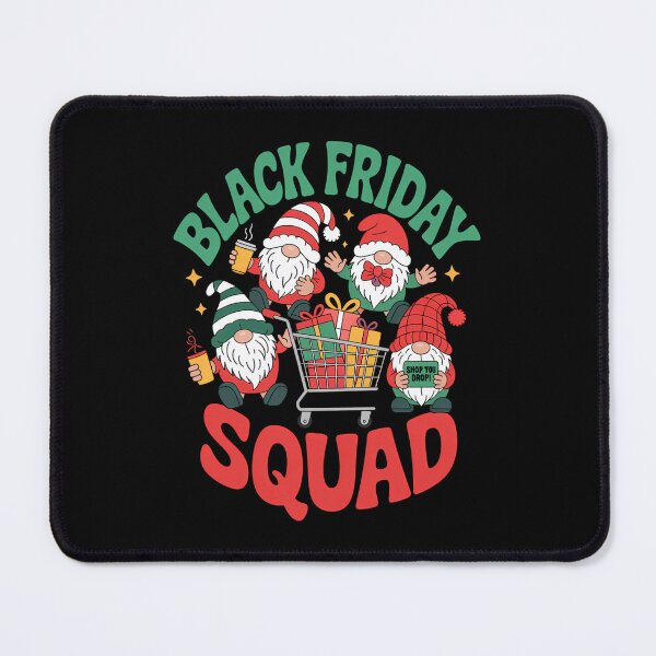 Item preview, Friday Shopping Squad Black Family Christmas Gnomies designed and sold by Turbotine.