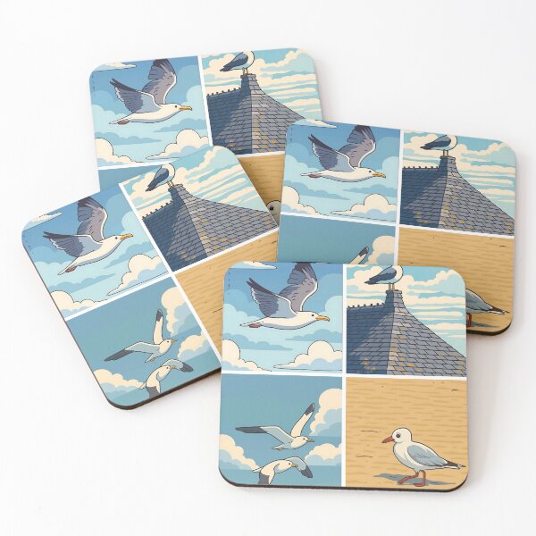 Item preview,  Shore Structure Vintage Coastal Pier Seabird Collection Poster Art designed and sold by White-Camel.