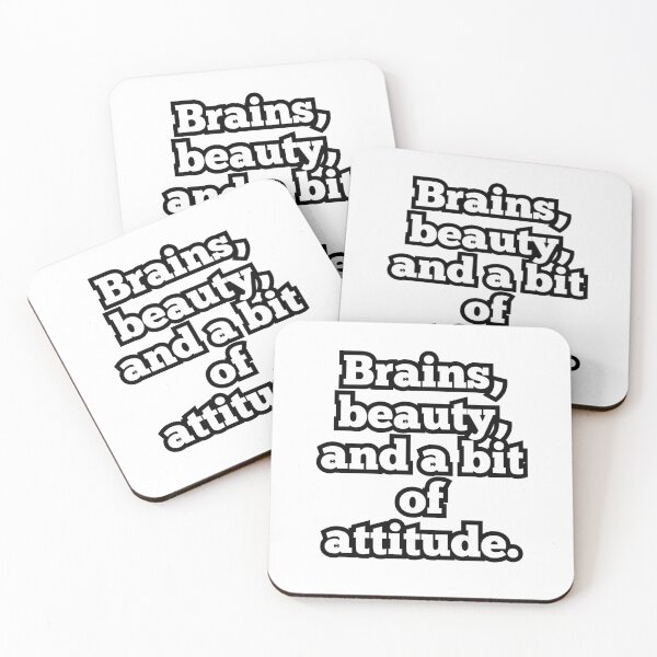 Item preview, Brains, Beauty & a Bit of Attitude – Funny Feminine Quote Design designed and sold by ArtesioByZaber.