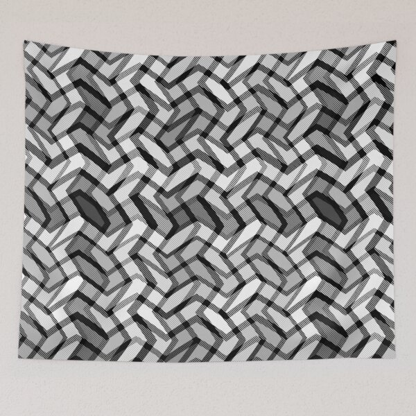 Item preview, Black Grey White Twill Zigzag Chevron Pattern Design   designed and sold by PatternTitan.