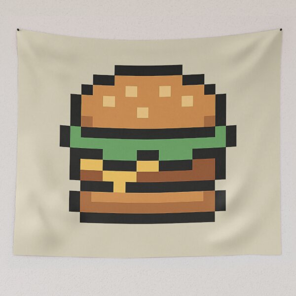 Item preview, Pixel Hamburger – Cute Retro 8-Bit Burger Design designed and sold by AddictiveDesign.