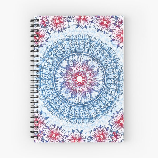 Item preview, Red, Blue & White Floral Medallion designed and sold by micklyn.