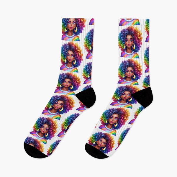 Artikelvorschau, Rainbow Afro Queen – Mutige und farbenfrohe Schönheit entworfen und verkauft von Lulunza.