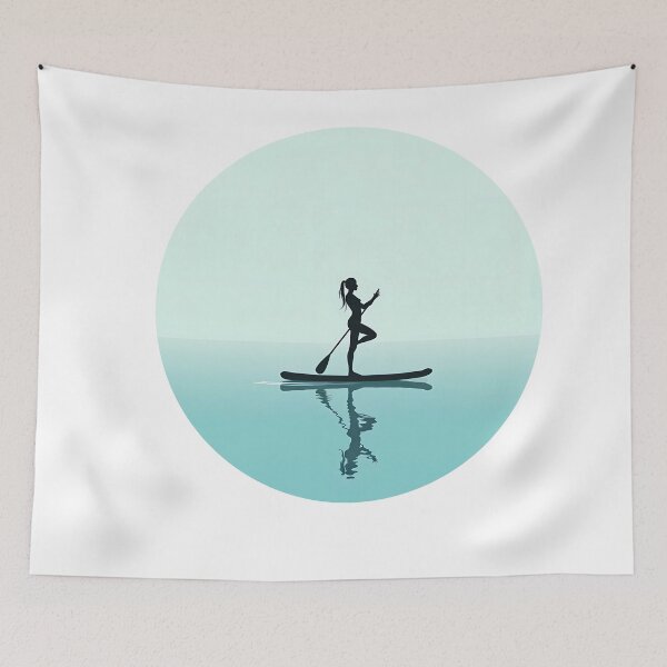 Item preview, Paddleboard Poise - Minimalist SUP Yoga Zen designed and sold by sharifex.