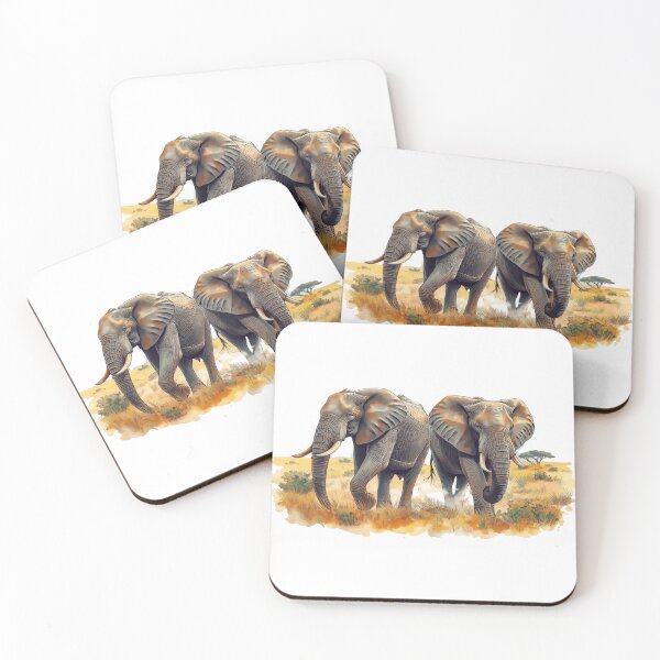 Item preview, Two elephants walking in their habitat designed and sold by FlicksPicks.