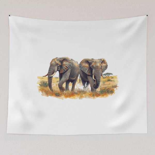 Item preview, Two elephants walking in their habitat designed and sold by FlicksPicks.