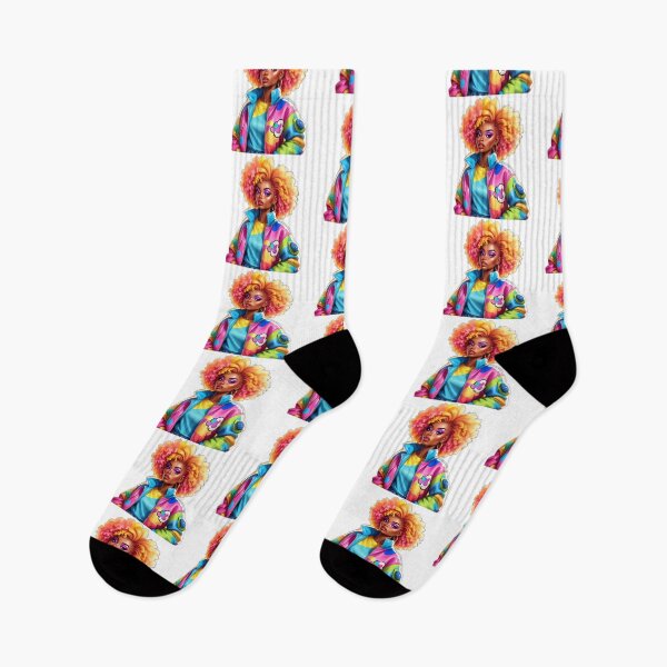 Item preview, Vibrant Melanin Queen – Rainbow Curls Magic designed and sold by Lulunza.