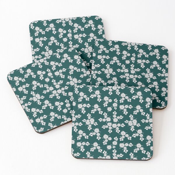 Item preview, “Whispers of Petals on Forest Green” designed and sold by MayaMaliStudio.