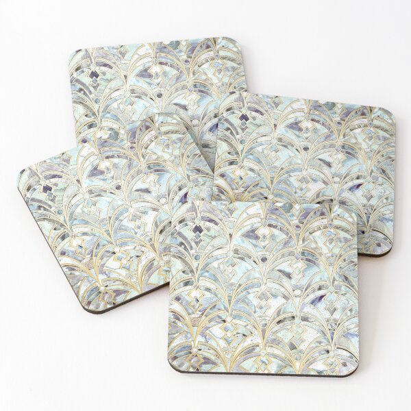 Item preview, Pale Bright Mint and Sage Art Deco Marbling designed and sold by micklyn.