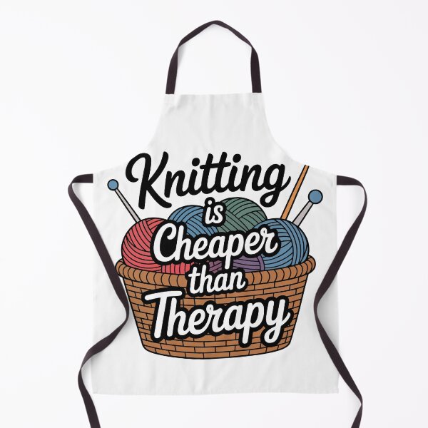 Item preview, Knitting is Cheaper than Therapy designed and sold by jkrphoto.