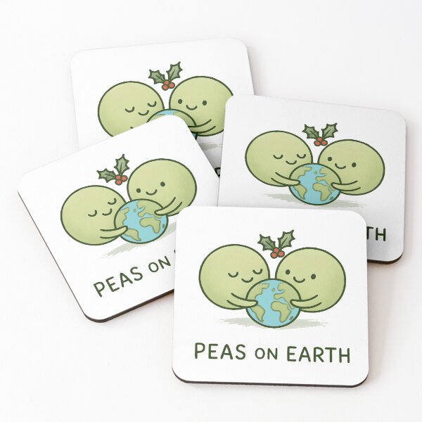 Item preview, Peas on Earth - Funny Christmas Design designed and sold by gogopachinko.