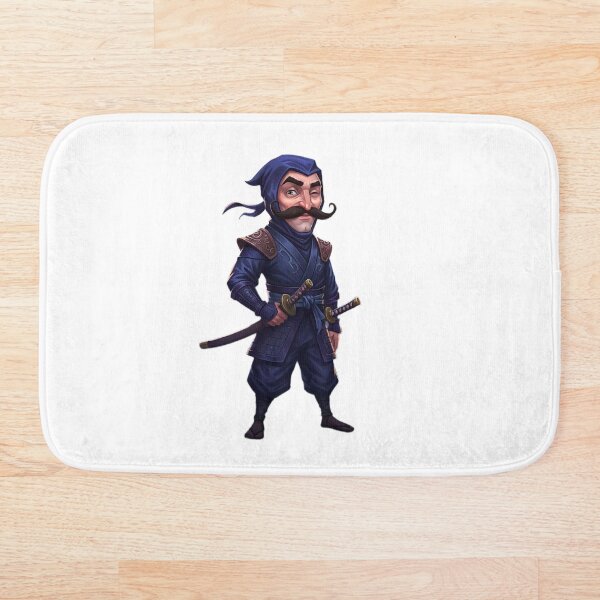 Item preview, The Mustached Shadow – The Dashing Ninja Warrior designed and sold by ZeroFace691.
