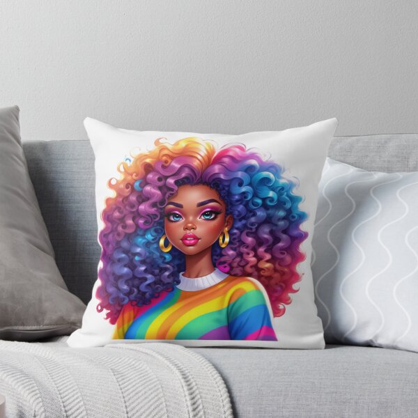 Item preview, Rainbow Curly Diva – Bold Melanin Energy designed and sold by Lulunza.