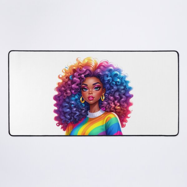 Item preview, Rainbow Curly Diva – Bold Melanin Energy designed and sold by Lulunza.