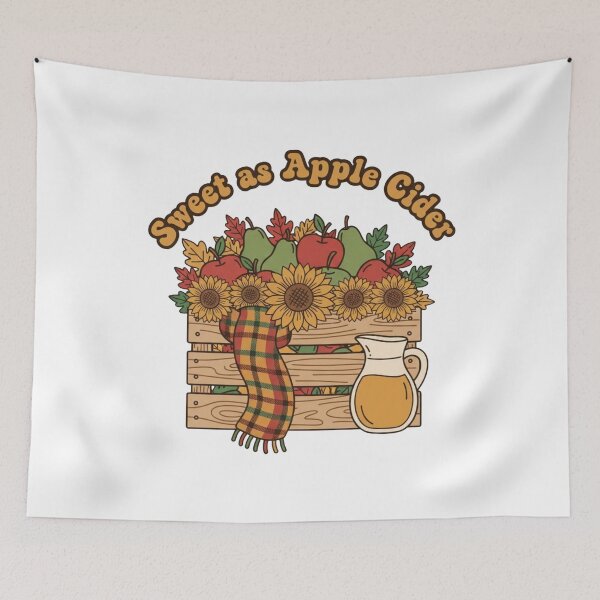 Item preview, Sweet as Apple Cider – Cozy Autumn Crate with Sunflowers & Fall Fruit designed and sold by Furr-n-Purr.