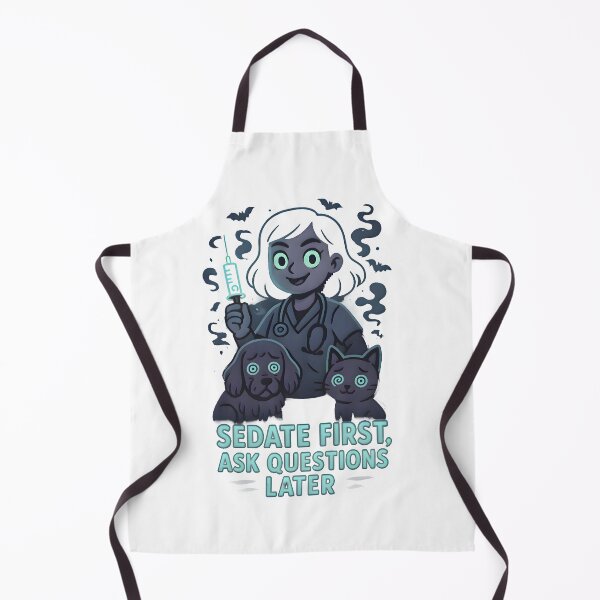 Item preview, Sedate First, Ask Questions Later – Dark Veterinary Anesthesia Humor designed and sold by Bettybee00.