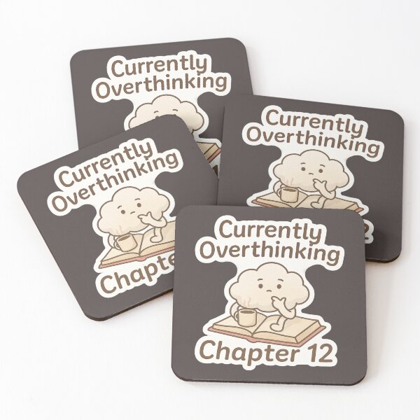 Item preview, Currently Overthinking Chapter 12 - Cute Cloud Book Lover Sticker designed and sold by BumbleVee ☀️.