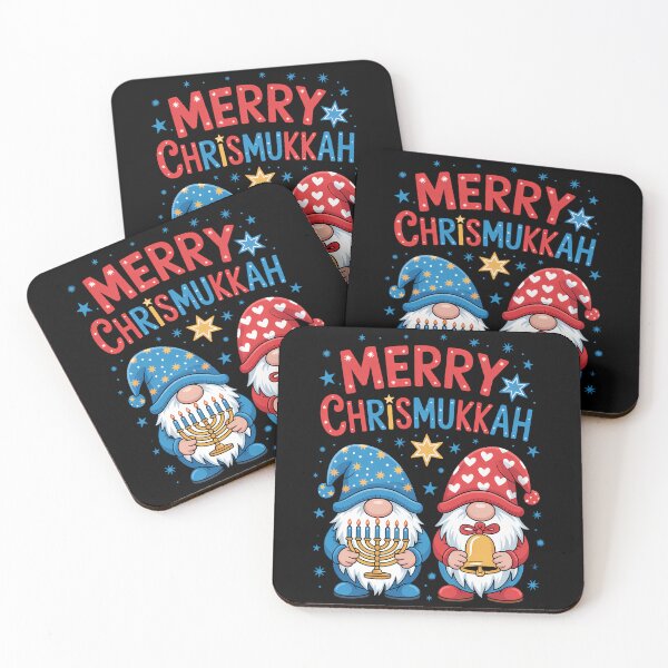 Item preview, Happy Chrismukkah Gnomes Merry Christmas and Happy Hanukkah designed and sold by blueyeeti.