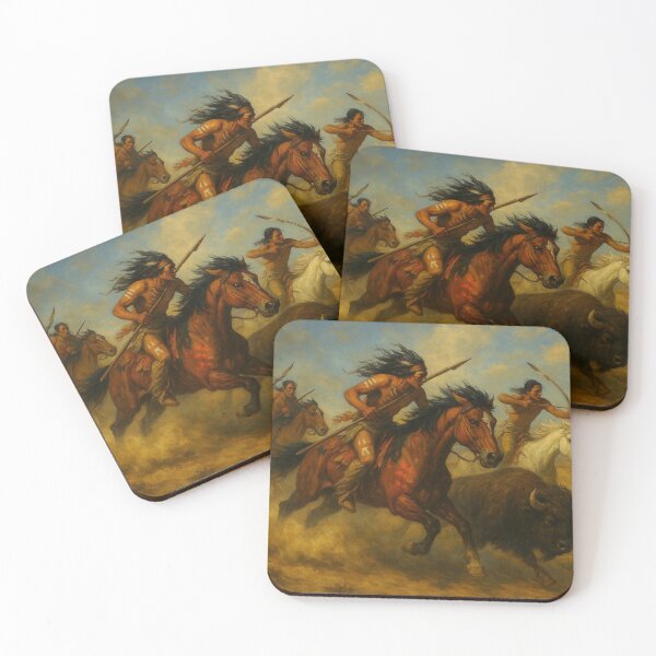 Item preview, Hunters of the Plains – The Buffalo Chase designed and sold by photoparadise22.