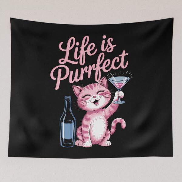 Item preview, Happy Drunk Cat Party Wine Cocktail Catnip designed and sold by blueyeeti.