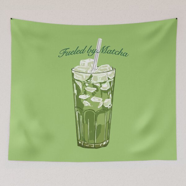 Item preview, Fueled by Matcha – Vintage Green Tea Illustration designed and sold by MaiZephyr.