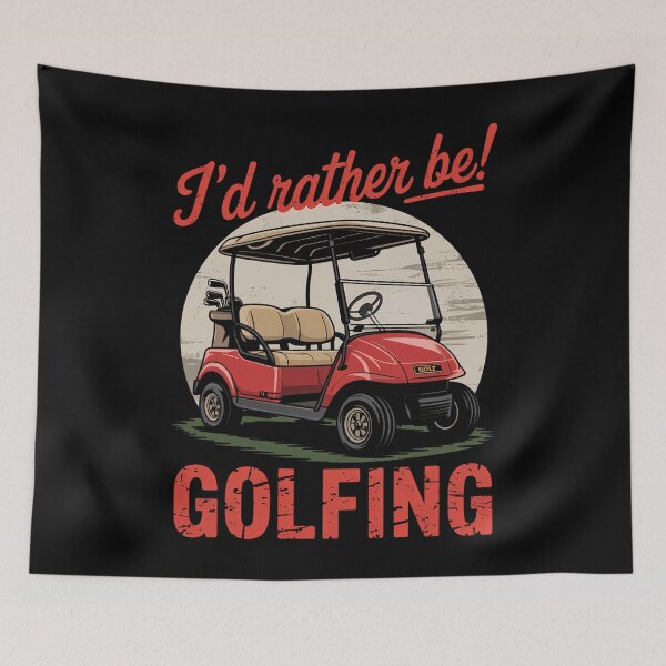 Item preview, I_d Rather Be Golfing Golf Cart designed and sold by blueyeeti.