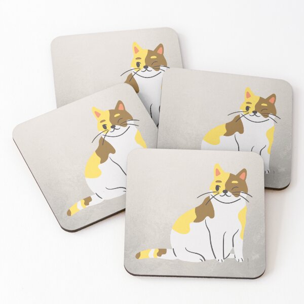 Item preview, layful Winking Calico Cat Face | Cute Kawaii Cartoon Kitty Sticker designed and sold by Abaseen.