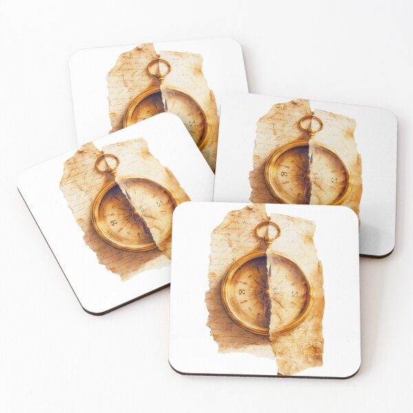 Item preview, Vintage Gold Compass Collage - Time and Adventure designed and sold by CropWear.