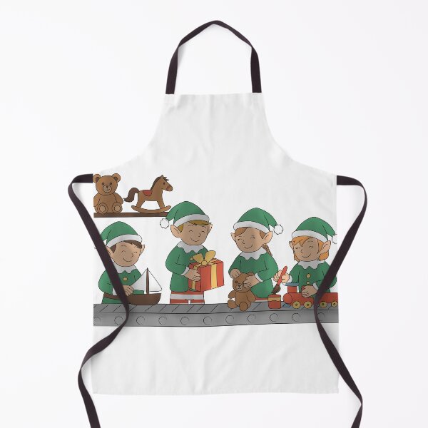 Item preview, Christmas Elves Making Toys designed and sold by Crack-in-Colors.