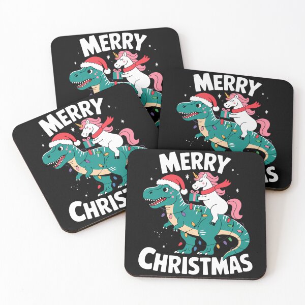 Item preview, Merry Christmas Dinosaur Unicorn Christmas Xmas designed and sold by blueyeeti.