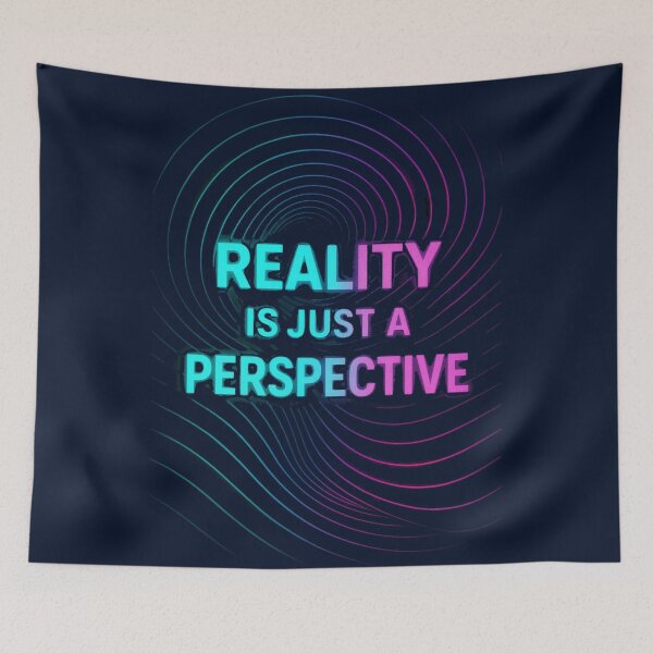 Item preview, Reality Is Just a Perspective T-Shirt | Optical Illusion 3D Tunnel Neon Design | Trippy Geometric Art designed and sold by KDesignCrafts.