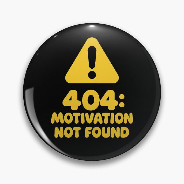 Item preview, 404: Motivation Not Found – Bubble Letter Warning Triangle Meme designed and sold by Sonic Nova Studios.