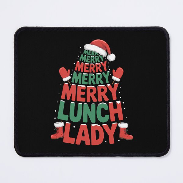 Item preview, Merry Santa Christmas Tree Cafeteria Worker designed and sold by CookWorldLaughs.
