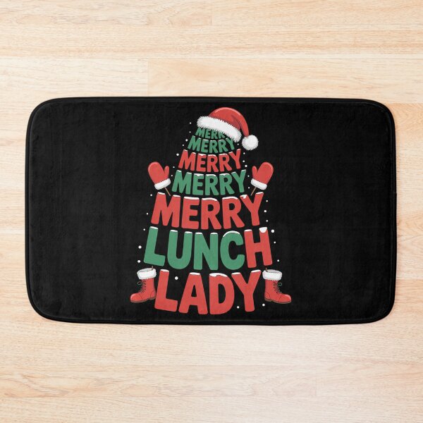 Item preview, Merry Santa Christmas Tree Cafeteria Worker designed and sold by CookWorldLaughs.