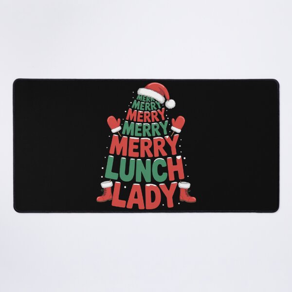 Item preview, Merry Santa Christmas Tree Cafeteria Worker designed and sold by CookWorldLaughs.