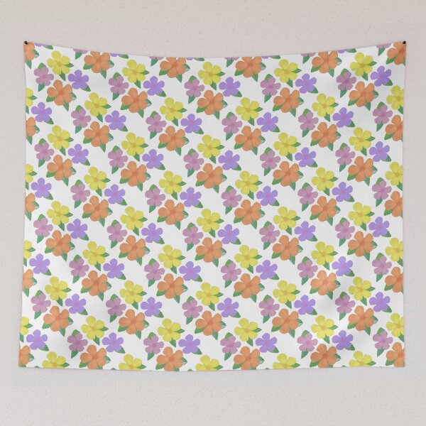Item preview, Pastel Harmony Yellow and Lilac Floral Pattern designed and sold by MNX.