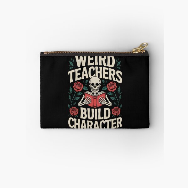 Item preview, Weird Teachers Build Character Skeleton Book Halloween designed and sold by BakeryDozen.