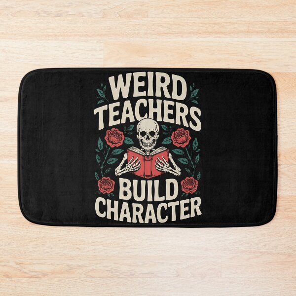 Item preview, Weird Teachers Build Character Skeleton Book Halloween designed and sold by BakeryDozen.