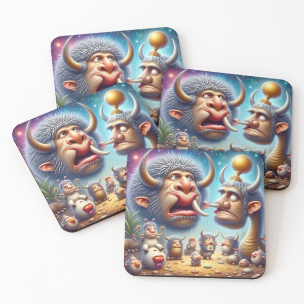 Item preview, Cosmic Creatures Gathering – surreal beings in starlit ritual & dreamy desert vibes designed and sold by FotoworldEdel.