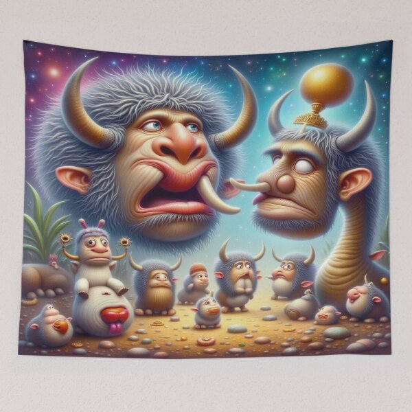 Item preview, Cosmic Creatures Gathering – surreal beings in starlit ritual & dreamy desert vibes designed and sold by FotoworldEdel.