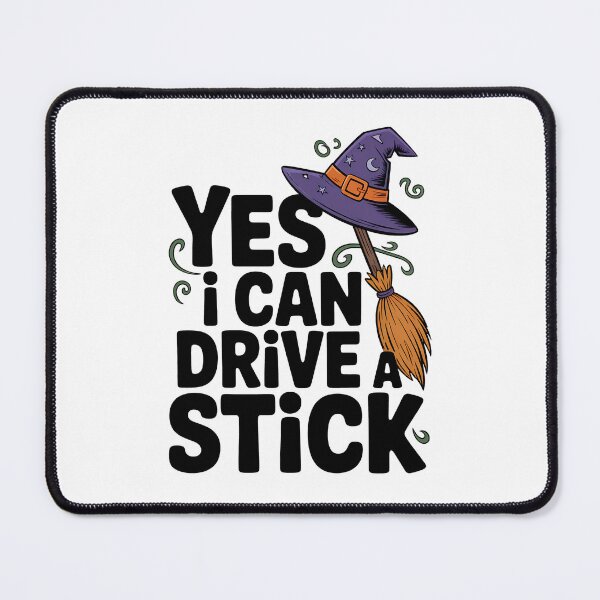 Item preview, Yes I Can Drive A Stick Funny Halloween Spooky Witch designed and sold by BakeryDozen.