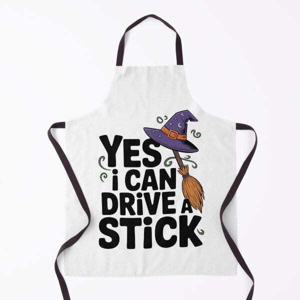 Item preview, Yes I Can Drive A Stick Funny Halloween Spooky Witch designed and sold by BakeryDozen.