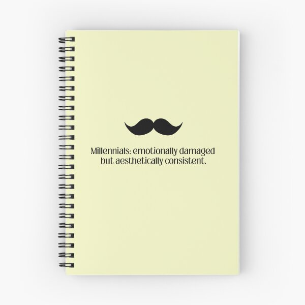 Item preview, Minimalist Millennial Quote | "Millenials: emotionally damaged but aesthetically consistent." designed and sold by Lisa Loop Art.