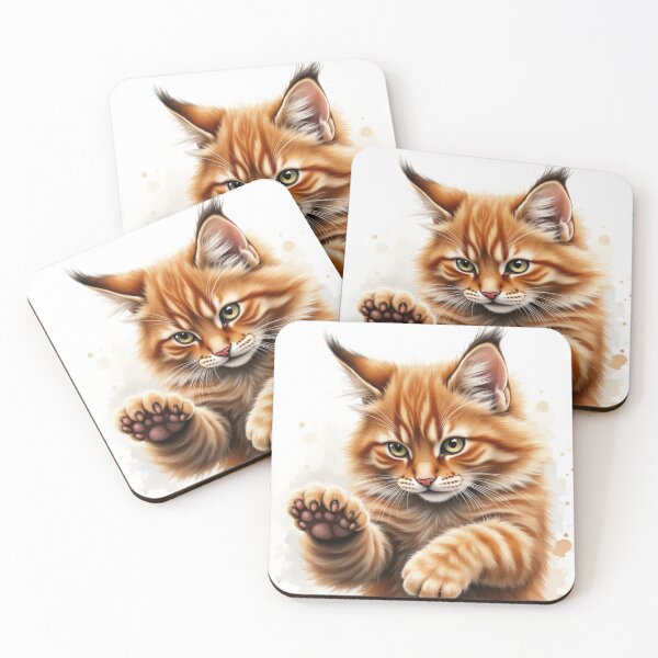 Item preview, Whimsical Orange Tabbey Kitten designed and sold by nhk999.